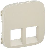 Лицевая панель Legrand Valena Allure для 2-м. розетки RJ11/RJ45 слоновая кость картинка